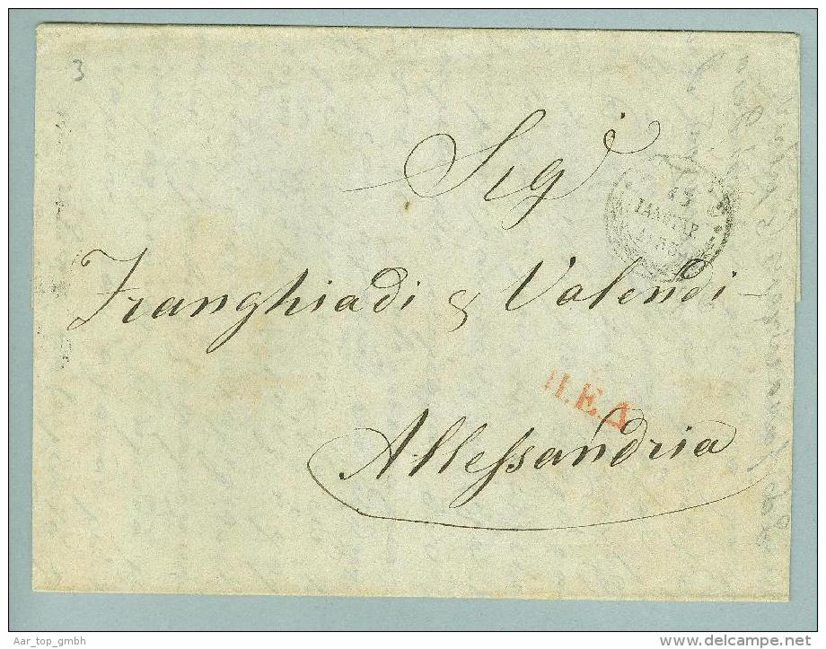 Ägypten Syra Griechische Post Nach Alexandria 1855-01-13 - Prephilately