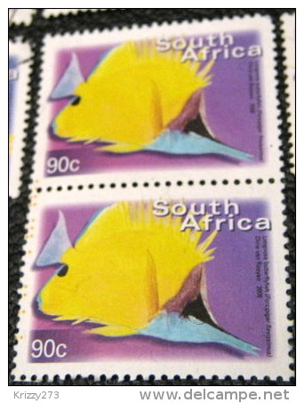 South Africa 2000 Forcipiger Flavissimus Fish 90c X2 - Used - Oblitérés