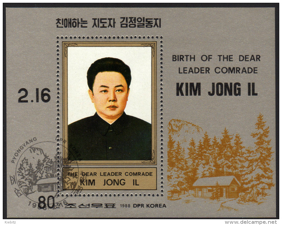 KOREA Nord 1988 - 46. Geburtstag Kim Jong IL - Block 230 - Korea (Nord-)