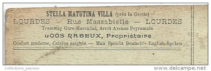 Cp , Commerce , 65 , LOURDES , Stelle Matutina Villa , Confort Moderne , Cuisine Soignée , écrite 1923 , 2 Scans - Ristoranti
