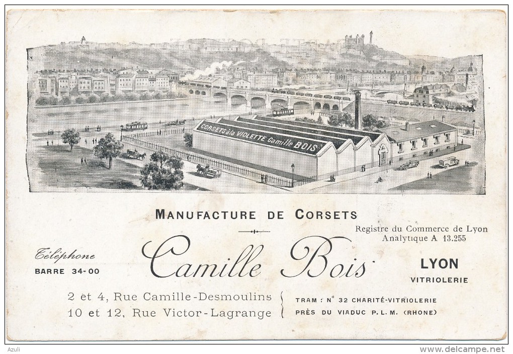 LYON - Manufacture De Corsets Camille Bois - Altri & Non Classificati