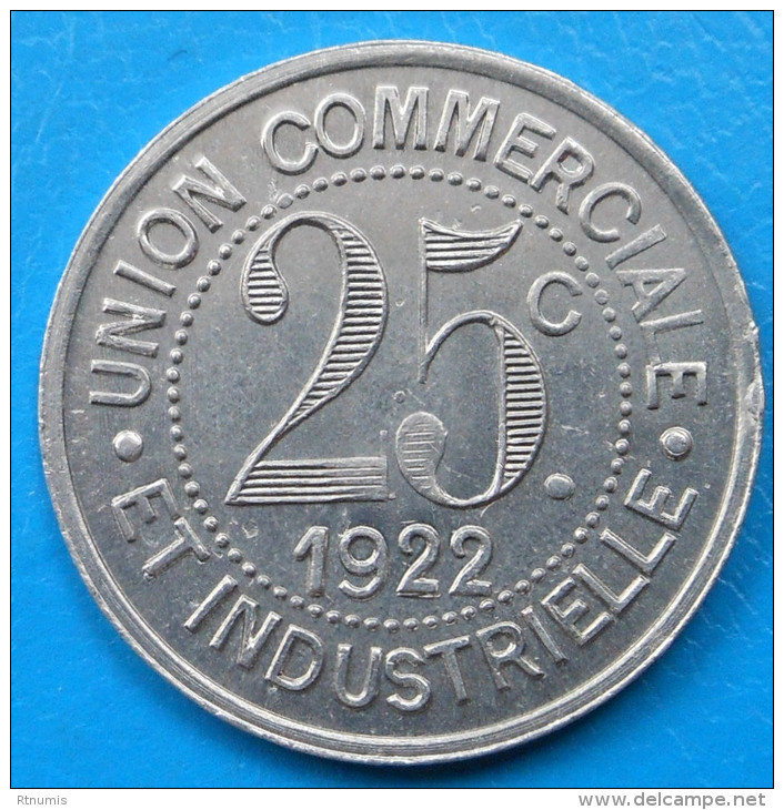 Saône-et-Loire 71 , La Clayette , Union Commerciale Et Industrielle 25 Centimes Elie 10.2 SUPERBE - Monetary / Of Necessity