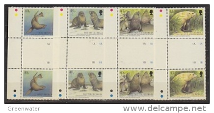 South Georgia 2002 Fur Seals 4v Gutter ** Mnh (22680) - South Georgia