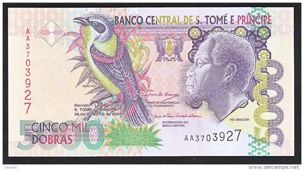 Saint Thomas & Prince 5000 Dobras 2004 P65b UNC - Sao Tomé Et Principe