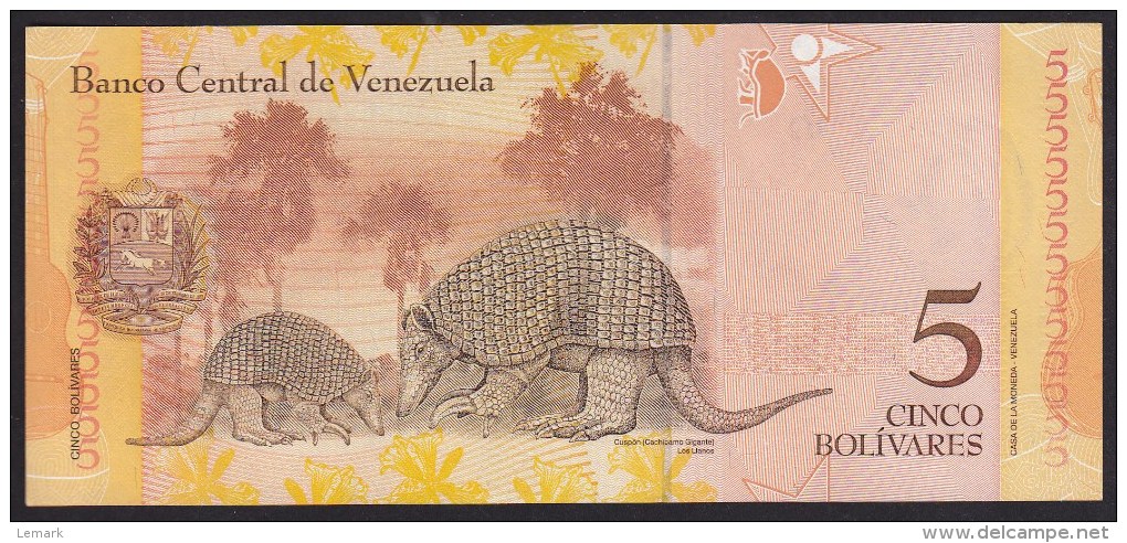 Venezuela 5 Bolivares 2008 P89b UNC - Venezuela