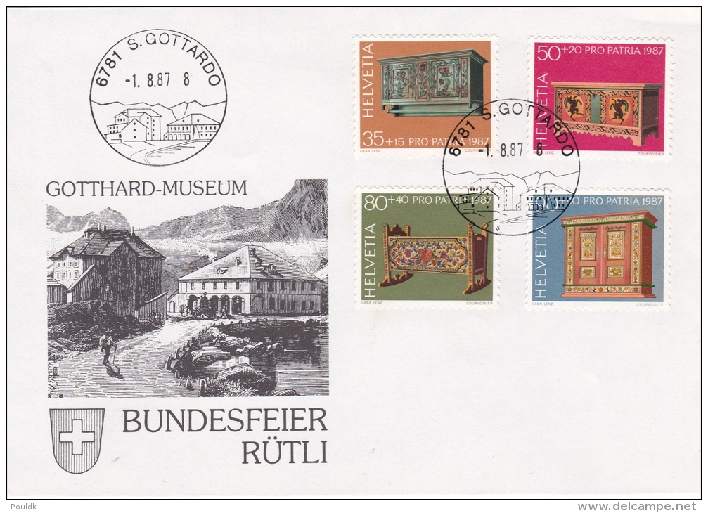 Switzerland Special Cachet: 1987 Gotthard Museum In Gotthard   (G34-25) - Lettres & Documents