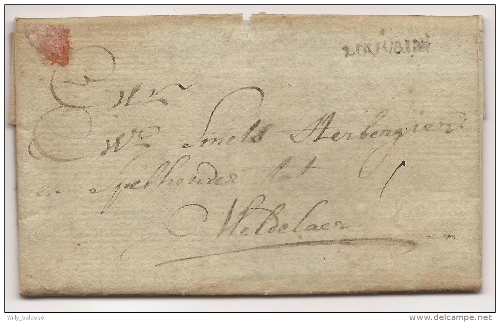 L. Datée De Diest 1787 Marque LOUVAIN + I Pour Meldelaer - 1714-1794 (Pays-Bas Autrichiens)