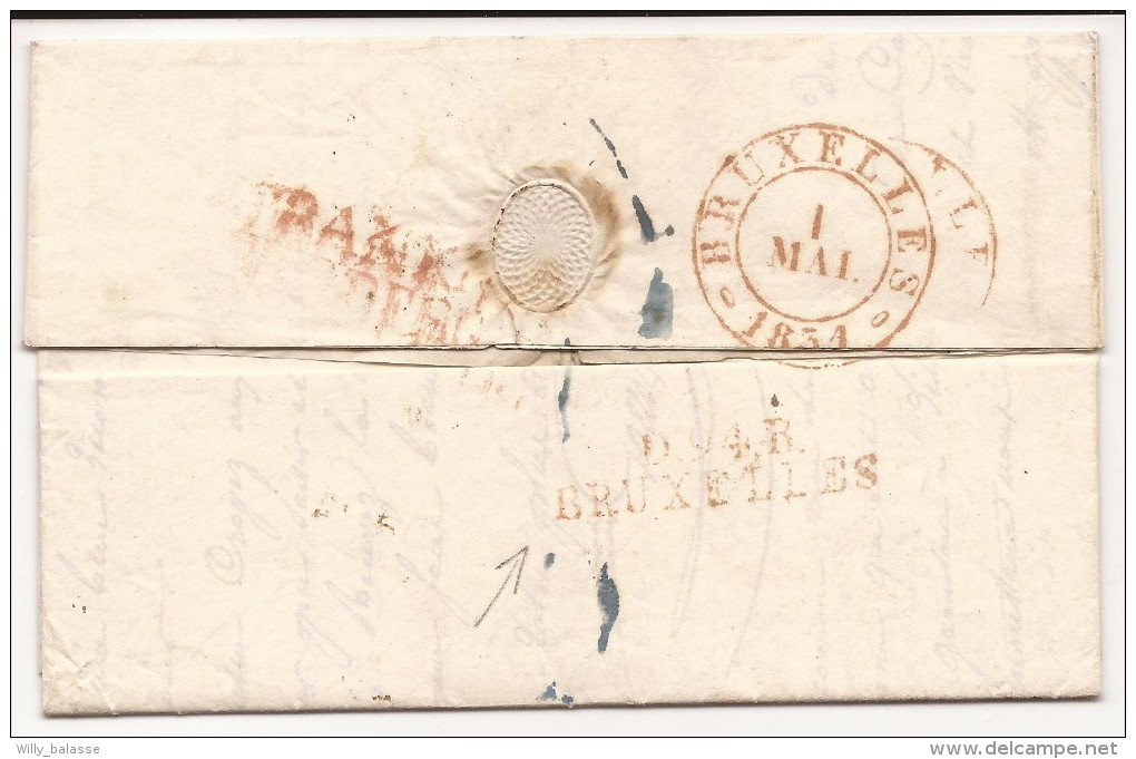 L. De SOISSONS/1831 + Au Dos Càd BRUXELLES + D.94.B/BRUXELLES (type Période Française) - 1830-1849 (Belgica Independiente)