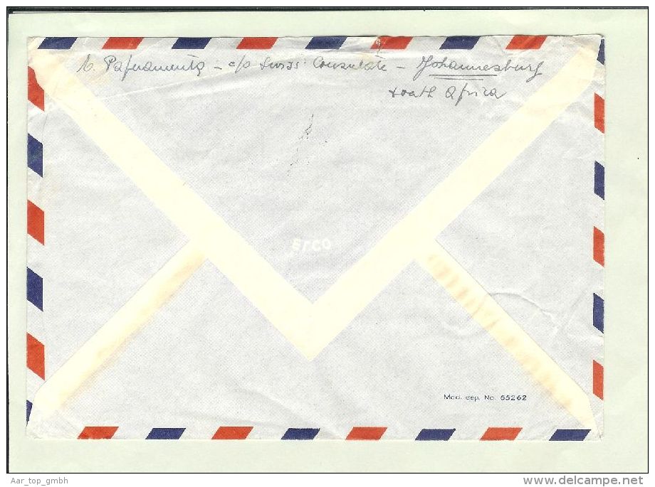 Südafrika 1947-12-18 Brief Nach Bellinzona 4 Paare - Non Classés