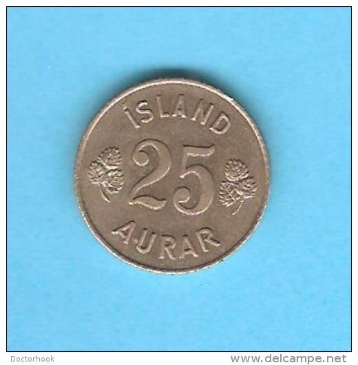 ICELAND  25 AURAR 1967 (KM # 11) - Islande