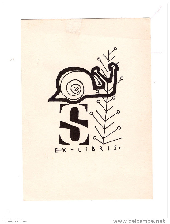 EX LIBRIS  "S" Avec Escargot (PPP063) - Exlibris