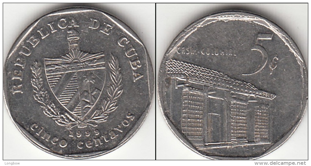 Cuba 5 Centavos 1999 KM#575.2 - Used - Cuba