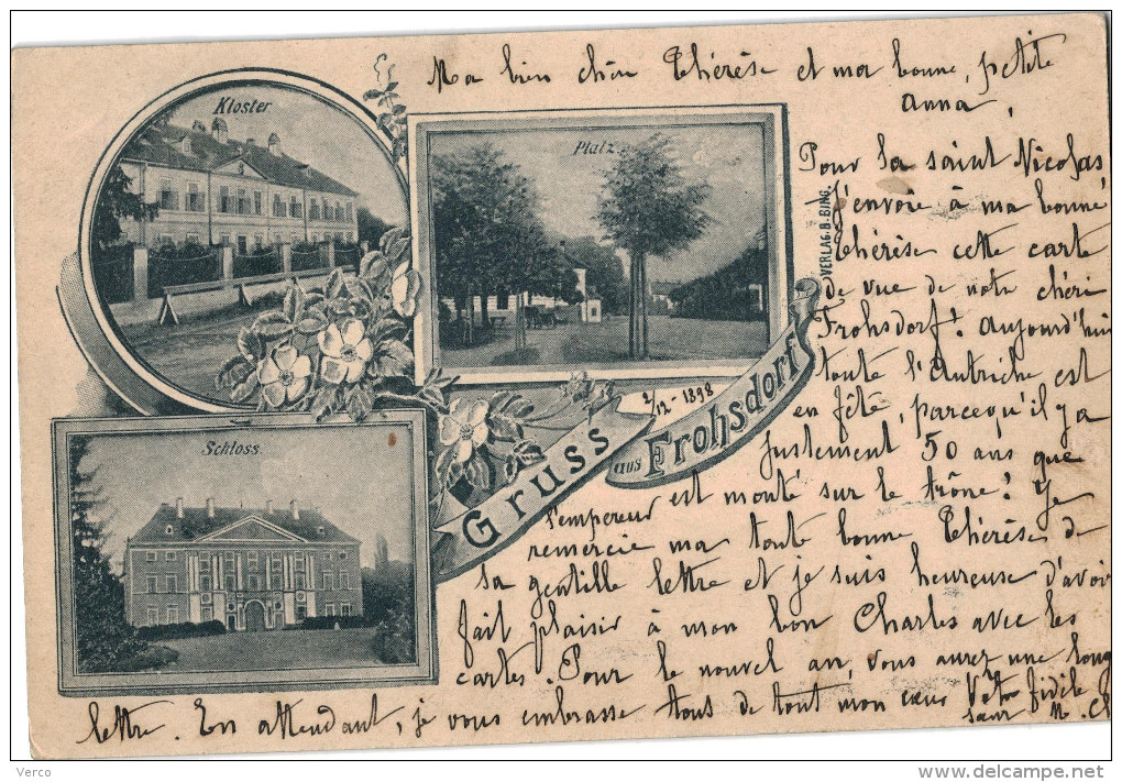Carte Postale Ancienne D´AUTRICHE - GRUSS AUS FROHSDORF - Wiener Neustadt