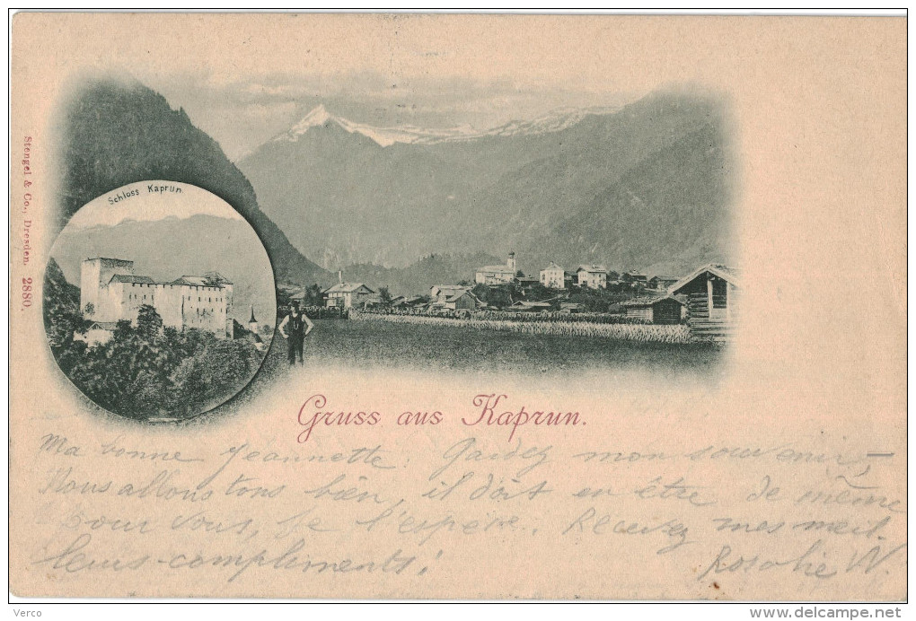 Carte Postale Ancienne D´AUTRICHE - GRUSS AUS KAPRUN - Kaprun