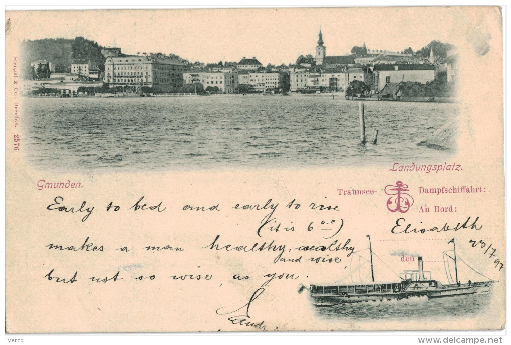 Carte Postale Ancienne D´AUTRICHE - GMUNDEN - LANDUNGSPLATZ - Gmunden