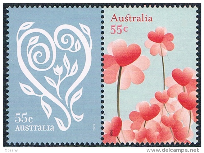 Australie - Timbres De Messages, Coeurs 3022/3023 ** - Nuevos