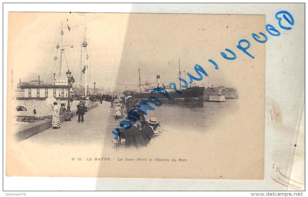 Cpa Le Havre Bateau Identifié " Admiral Nelson " Steam Shipping 1898 Sunderland Commerce Maritime Navire Anglais - Commerce