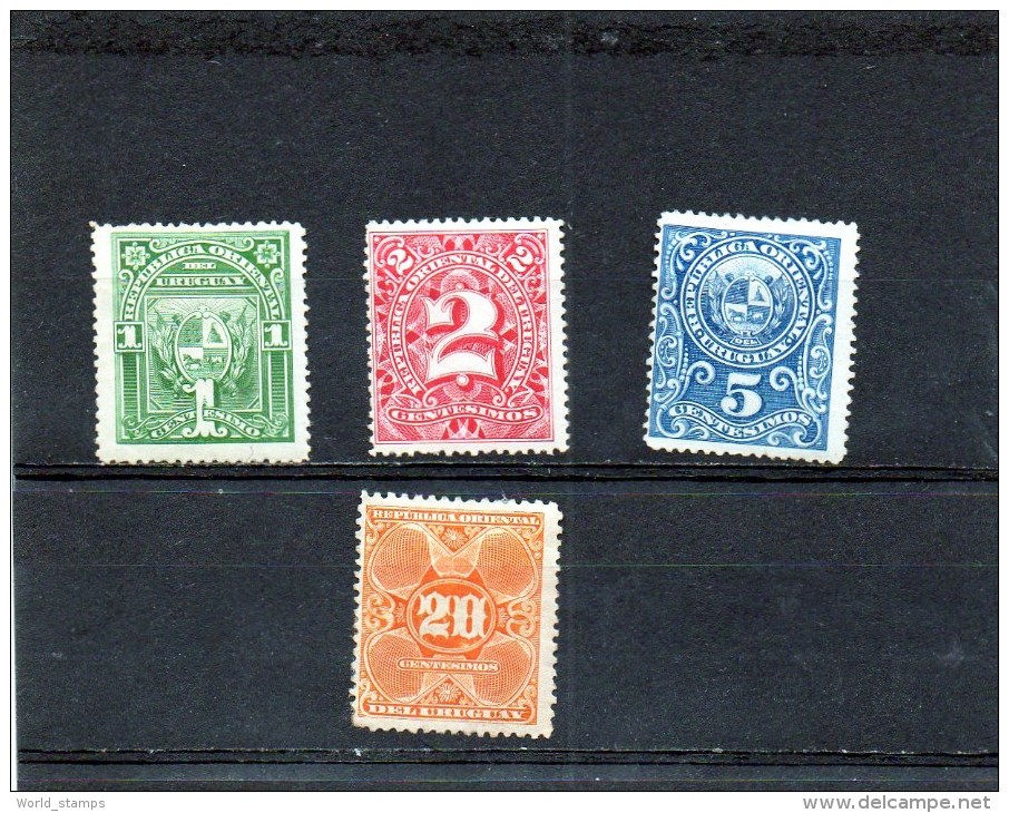 URUGUAY 1889-90 * 20 C PETIT PAPIER AU VERSO - Uruguay