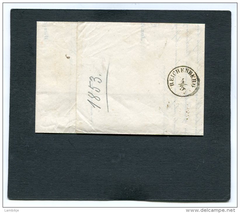 Austria Folded Letter Michelnr. 1 1853 - Storia Postale