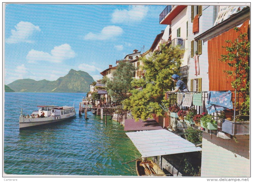 Suisse,TESSIN,LAGO DI LUGANO,GANDRIA,lac Classé Bien Culturel Suisse D´importance National,prés Lac Majeur,como,rare - Lugano