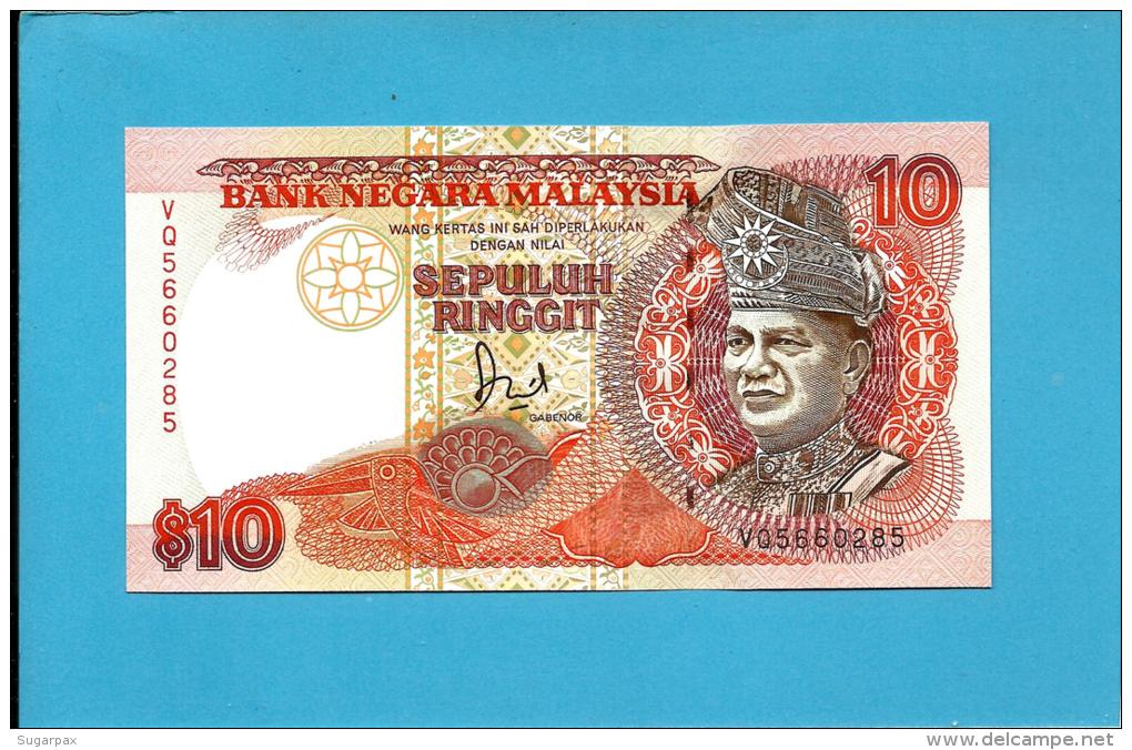 MALAYSIA - 10 RINGGIT -  ND (1989 ) - P 29A - UNC. -  Sign. Datuk Jaafar Hussein - Printer BABN - King T. A. Rahman - Malaysia