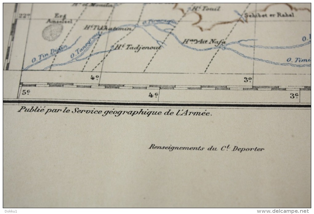 In Salah - Afrique (région Septentrionale) - Publié Par Le Service Géographique De L'armée - Révisé Et Complété En 1895 - Topographical Maps
