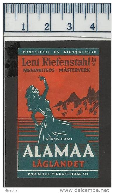 FILM AFFICHE LOWLANDS ALAMAA TIEFLAND LENI RIEFENSTAHL MOVIES PICTURES CINEMA Finnish Matchbox Label - Zündholzschachteletiketten