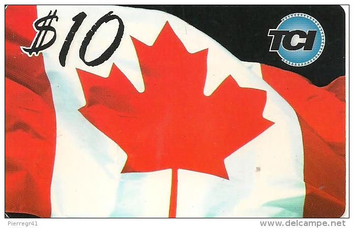 -CARTE-PREPAYEE-CANADA-10$-TCI-NAVIGATA-DRAPEAUX-T BE - Kanada