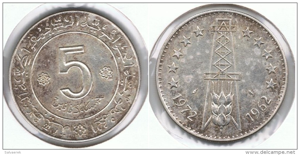 ARGELIA 5 DINAR 1972 PLATA SILVER - Algeria