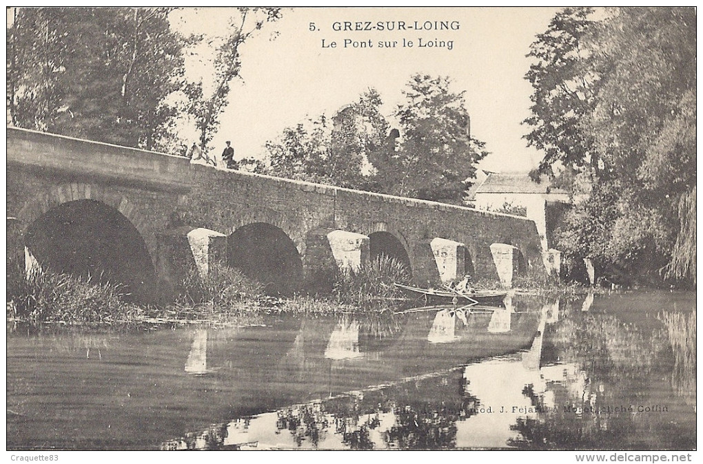 GREZ  SUR LOING    LE PONT SUR LE LOING      CARTE ANIMEE - Sonstige & Ohne Zuordnung