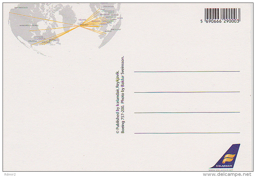 ICELANDELAIR (Official Postcard Published By Air Company) - Otros & Sin Clasificación