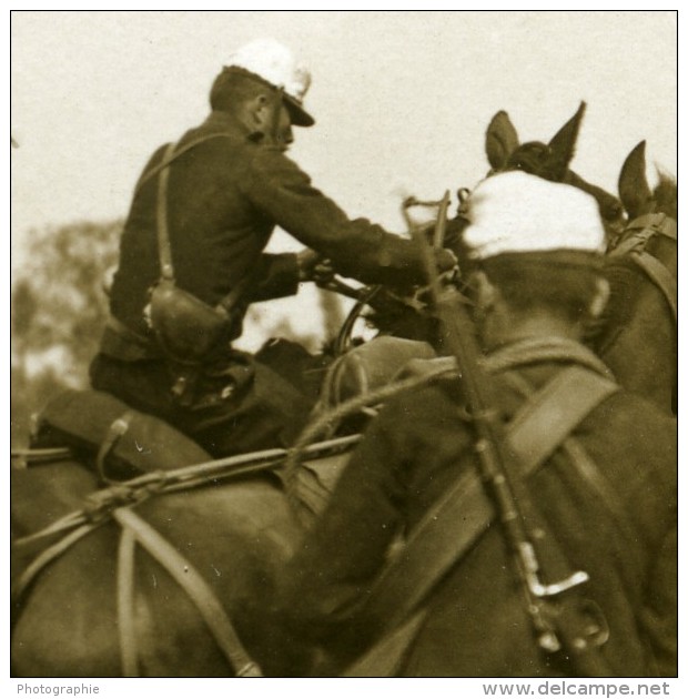 France Grandes Manoeuvres Militaires Du Poitou Canon Chevaux Ancienne Photo Meurisse 1912 - War, Military