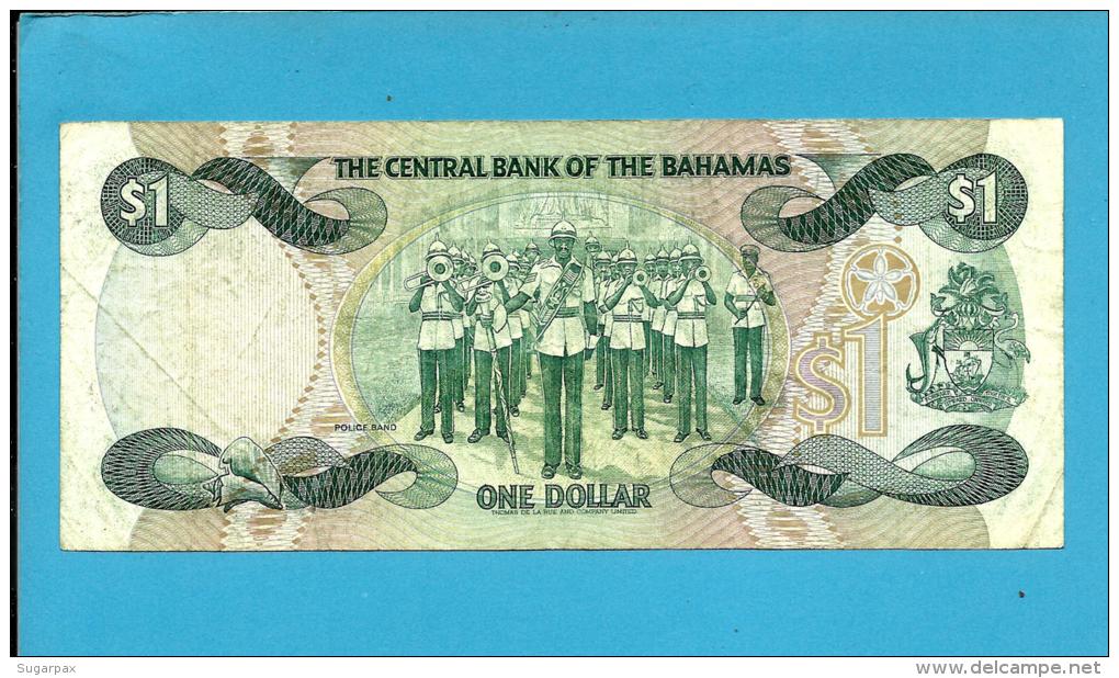 BAHAMAS - 1 Dollar  - L. 1974 ( 1984 )  - P 43.a -  Sign W. C. Allen  - 2 Scans - Bahama's