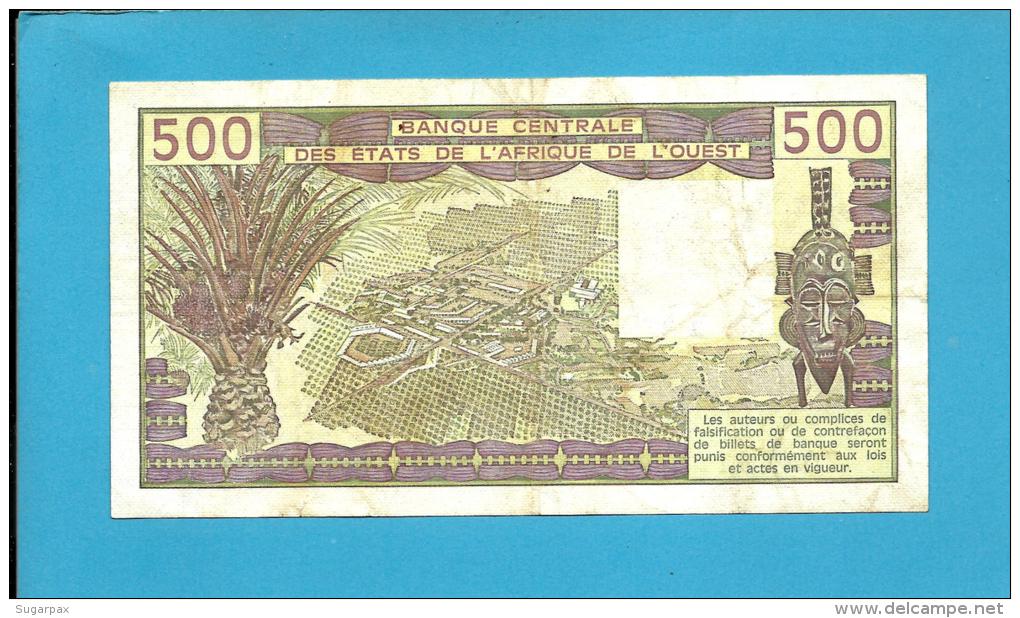 Burkina Faso ( Upper Volta ) - 500  FRANCS - 1981 - Pick 306 C.c - West African States - 2 Scans - Burkina Faso