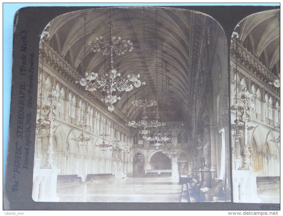 RECEPTION HALL In The RATHAUS VIENNA ( 4513 ) Austria PERFEC Stereo Photo ( Voir Photo Pour Detail ) !! - Photos Stéréoscopiques