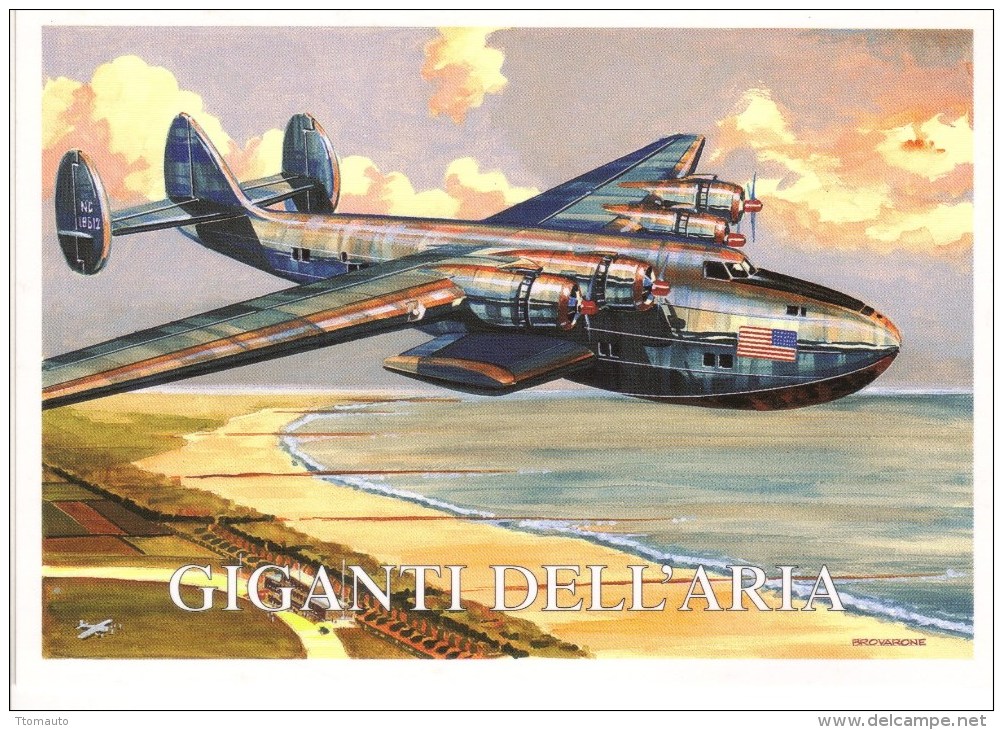 Boeing 314 'Clipper' Hydravion Hydravion - 1938 -  Dessin Par Brovarone  -  CPM - 1919-1938: Entre Guerras