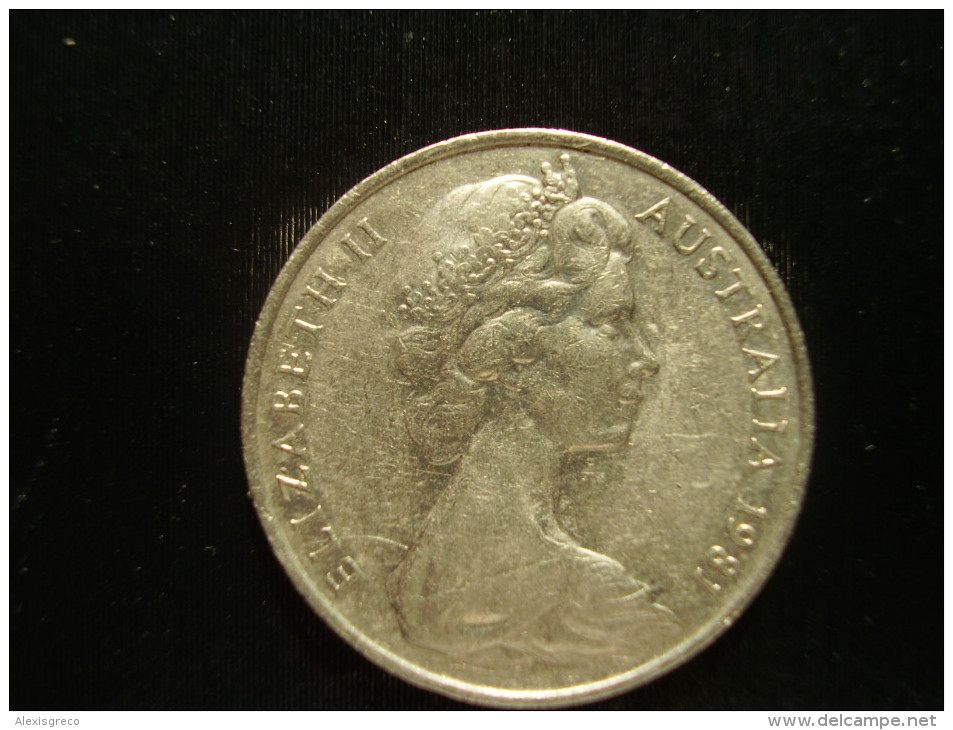 AUSTRALIA 1981 TWENTY CENTS USED COIN. - 20 Cents
