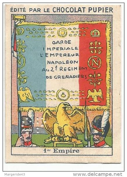 CHROMOS CHOCOLAT PUPIER - ETENDARDS ET DRAPEAUX FRANCAIS.- SOUS LE 1er EMPIRE.. - Other & Unclassified