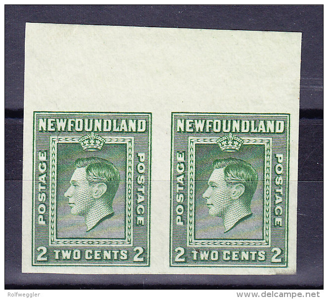 Kanada Neufundland 1938 SG.#268b * Ungezähntes Paar - 1908-1947