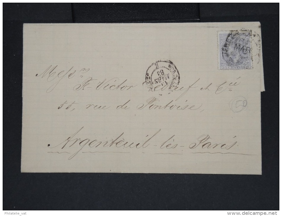 ESPAGNE-Lettre (avec Texte) De Jerez De La Fontera En 1883 Pour Argenteuil (France) à Voir  P7220 - Lettres & Documents