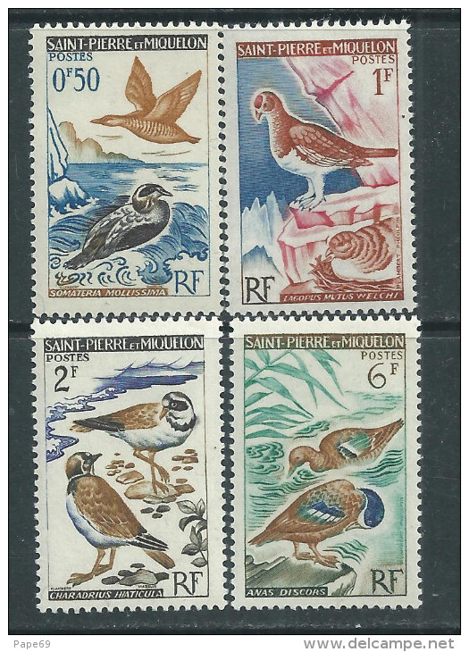 Saint Pierre Et Miquelon N° 364 / 67 XX  Oiseaux Divers. Les 4 Valeurs Neuf Sans Charnière, TB - Ongebruikt