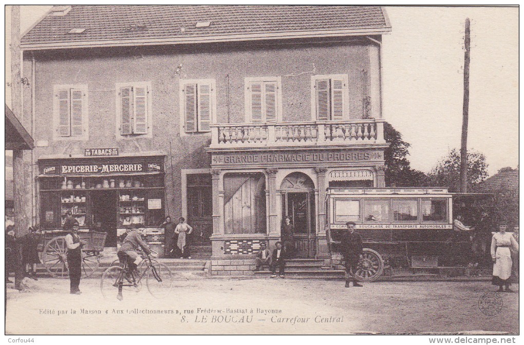 BAYONNE (Le Boucau) : L'Autobus De La Boucolaise Stationné Devant La Pharmacie DARIJOU (Du Progrès) - Boucau