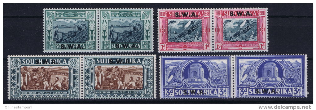 South West Africa: 1938 Mi.nr. 198 - 205 MH/*  In Pairs - Africa Del Sud-Ovest (1923-1990)