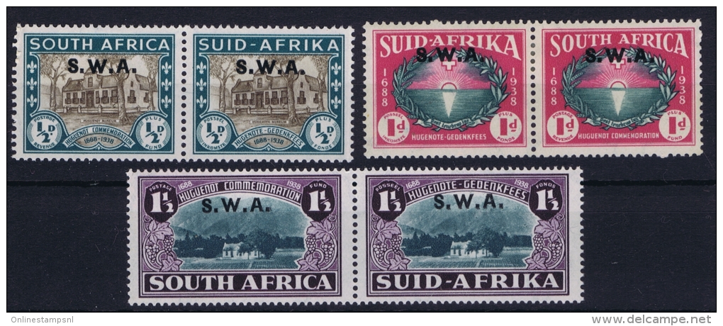 South West Africa: 1939 Mi.nr. 210 - 215 MH/*  In Pairs - Africa Del Sud-Ovest (1923-1990)