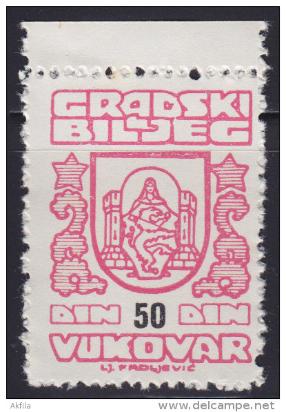 3280. Yugoslavia, Croatia, Vukovar, City Revenue Stamp - 50 Din, MNH (**) - Croatie