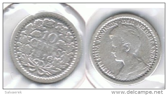 HOLANDA 10 CENTIMOS GULDEN 1916 PLATA SILVER  F1 - 10 Centavos