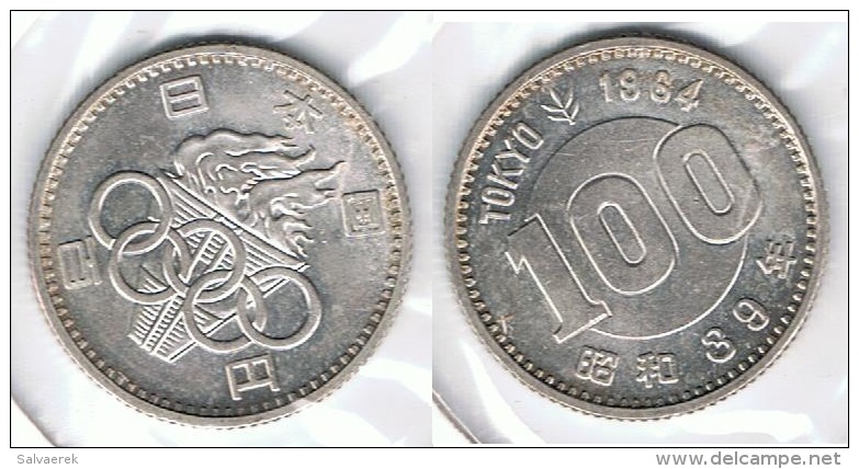 JAPON 100 YEN 1964 OLIMPIADA PLATA SILVER G1 - Japón