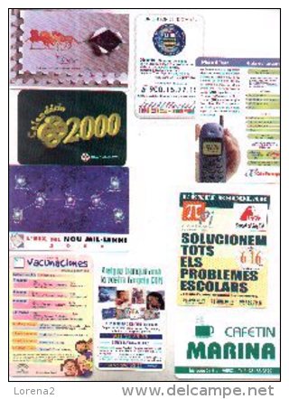 11-1060. Calendarios Publicitarios, Año 2000. 9 Diferentes - Tamaño Pequeño : 1991-00