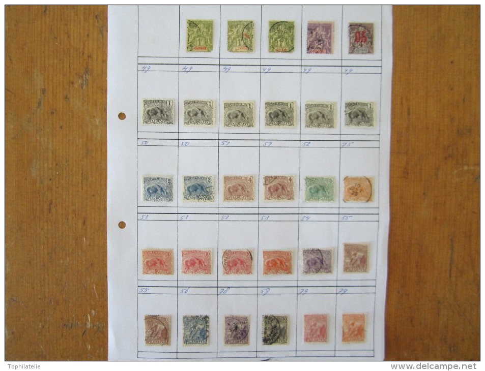 VEND BEAU LOT DE TIMBRES DE GUYANE FRANCAISE SUR 4 F.A. !!!! - Andere & Zonder Classificatie