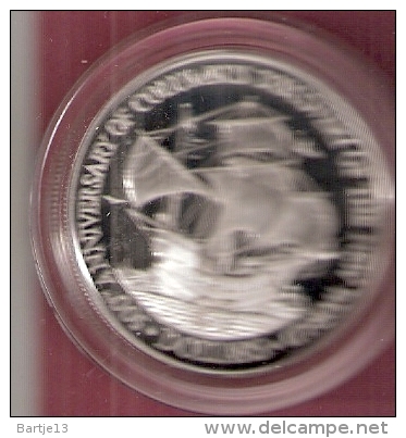 BELIZE 25 DOLLARS 1989 ZILVER PROOF COLUMBUS DISCOVERY NEW WORLD - Belize